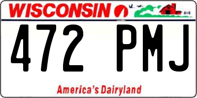 WI license plate 472PMJ