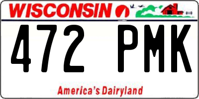 WI license plate 472PMK