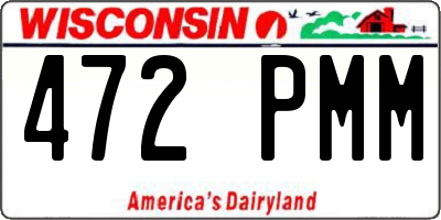 WI license plate 472PMM