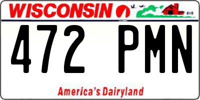 WI license plate 472PMN