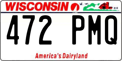 WI license plate 472PMQ