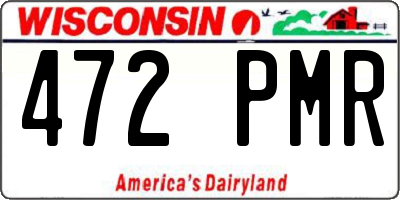 WI license plate 472PMR