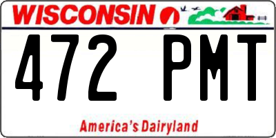 WI license plate 472PMT