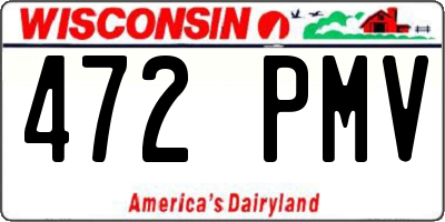 WI license plate 472PMV