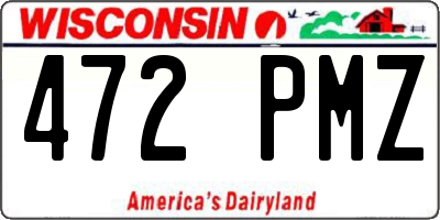 WI license plate 472PMZ
