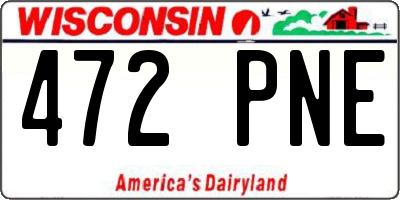 WI license plate 472PNE