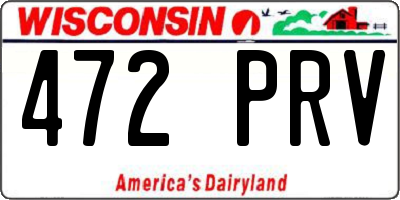 WI license plate 472PRV