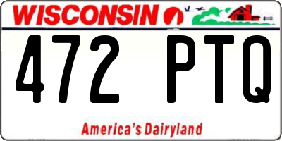 WI license plate 472PTQ