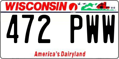 WI license plate 472PWW