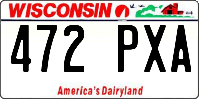 WI license plate 472PXA