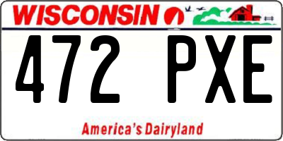 WI license plate 472PXE