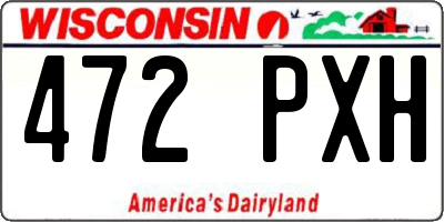 WI license plate 472PXH