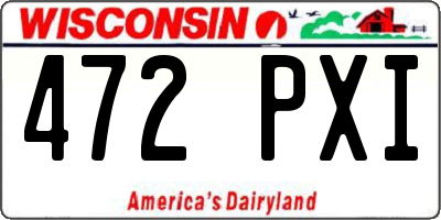 WI license plate 472PXI