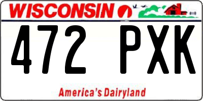 WI license plate 472PXK