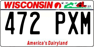 WI license plate 472PXM