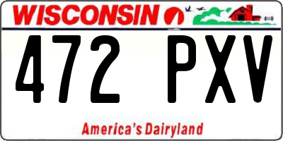 WI license plate 472PXV