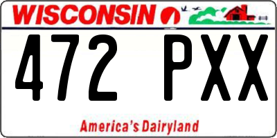 WI license plate 472PXX