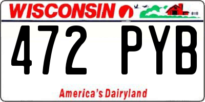 WI license plate 472PYB