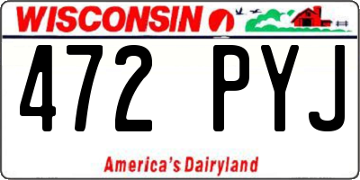 WI license plate 472PYJ