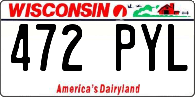 WI license plate 472PYL