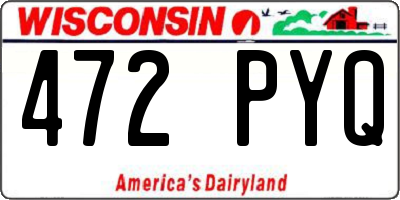 WI license plate 472PYQ