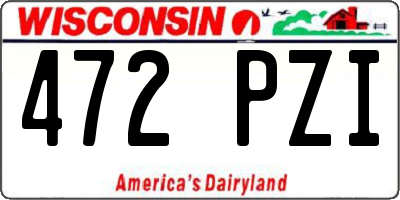 WI license plate 472PZI