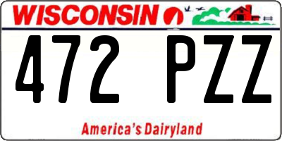 WI license plate 472PZZ