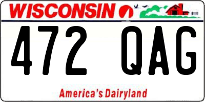 WI license plate 472QAG