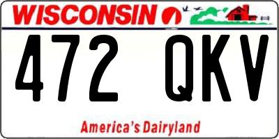 WI license plate 472QKV