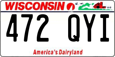 WI license plate 472QYI