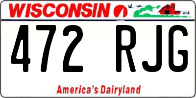 WI license plate 472RJG