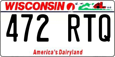 WI license plate 472RTQ
