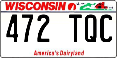 WI license plate 472TQC