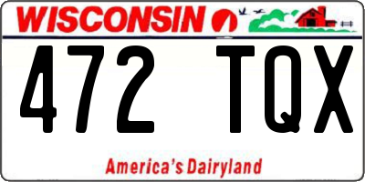 WI license plate 472TQX