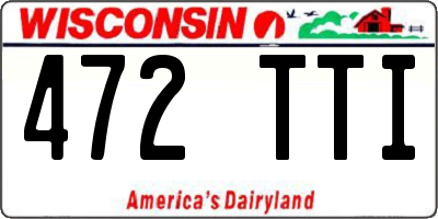 WI license plate 472TTI