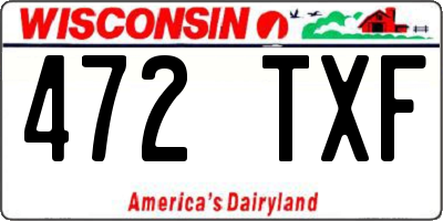 WI license plate 472TXF