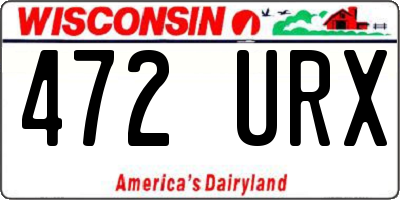 WI license plate 472URX