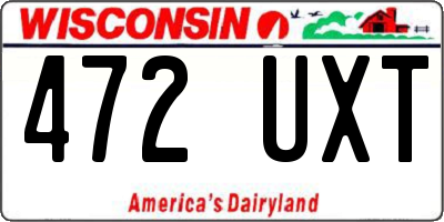 WI license plate 472UXT