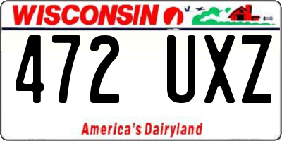 WI license plate 472UXZ