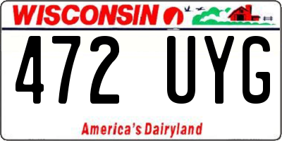 WI license plate 472UYG