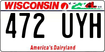 WI license plate 472UYH