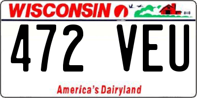 WI license plate 472VEU