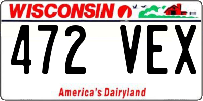 WI license plate 472VEX