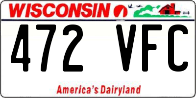 WI license plate 472VFC