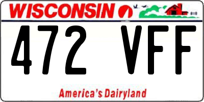 WI license plate 472VFF