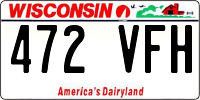 WI license plate 472VFH
