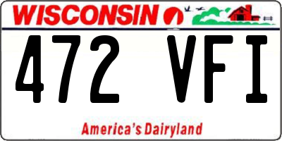 WI license plate 472VFI