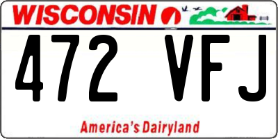 WI license plate 472VFJ