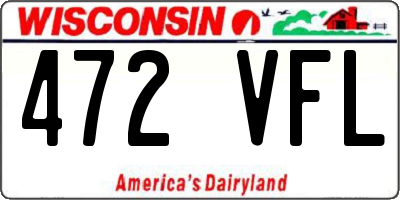 WI license plate 472VFL