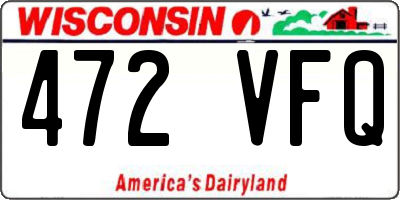 WI license plate 472VFQ